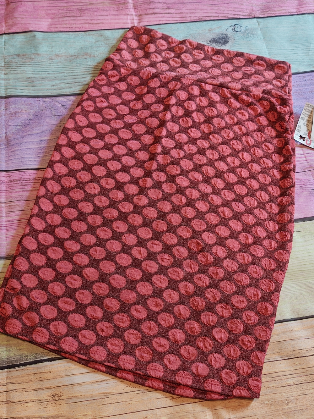 Small LuLaRoe Red Polka Dot Cassie Skirt #0892